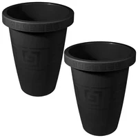 Set X2 Matera Alta Redonda 19.5L Para Plantas Grandes Jardín
