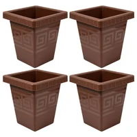 Set X4 Matera Cuadrada 4.5L Moderna Para Jardín Sala Oficina