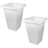 Set X2 Matera Cuadrada 13L Relieve Geométrico Moderna Decorativa