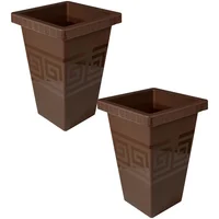 Set X2 Matera Cuadrada 13L Relieve Geométrico Moderna Decorativa