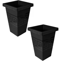 Set X2 Matera Cuadrada 13L Relieve Geométrico Moderna Decorativa