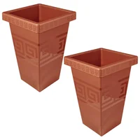 Set X2 Matera Cuadrada 13L Relieve Geométrico Moderna Decorativa