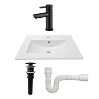 Combo Placa Lavamanos + Grifería + Sifón + Push C618
