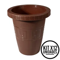Matera Redonda 4.5l Elegante Jardín Espacios Modernos Set X 12 Unidades