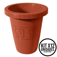 Matera Redonda 4.5l Elegante Jardín Espacios Modernos Set X 12 Unidades