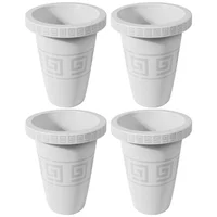 Matera Alta Redonda 19.5l para Plantas Grandes Jardín Set X 4 Unidades