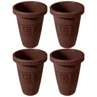 Matera Alta Redonda 19.5l para Plantas Grandes Jardín Set X 4 Unidades