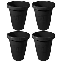 Matera Alta Redonda 19.5l para Plantas Grandes Jardín Set X 4 Unidades