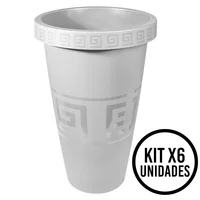 Matera Alta 28l con Diseño para Plantas Grandes y Jardín Set X 6 Unidades