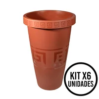 Matera Alta 28l con Diseño para Plantas Grandes y Jardín Set X 6 Unidades