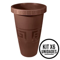 Matera Alta 28l con Diseño para Plantas Grandes y Jardín Set X 6 Unidades
