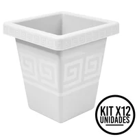 Matera Cuadrada 4.5l Moderna para Jardín Sala Oficina Set X 12 Unidades