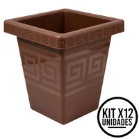 Matera Cuadrada 4.5l Moderna para Jardín Sala Oficina Set X 12 Unidades