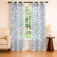 Set de 2 Cortinas Reata Velo Albany 140x220cm Azul