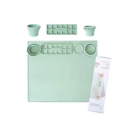 Tapete De Silicona Para Manualidades Con Limpiador De Pinceles Plegable Ideal Para Pintura Arcilla Y Resina