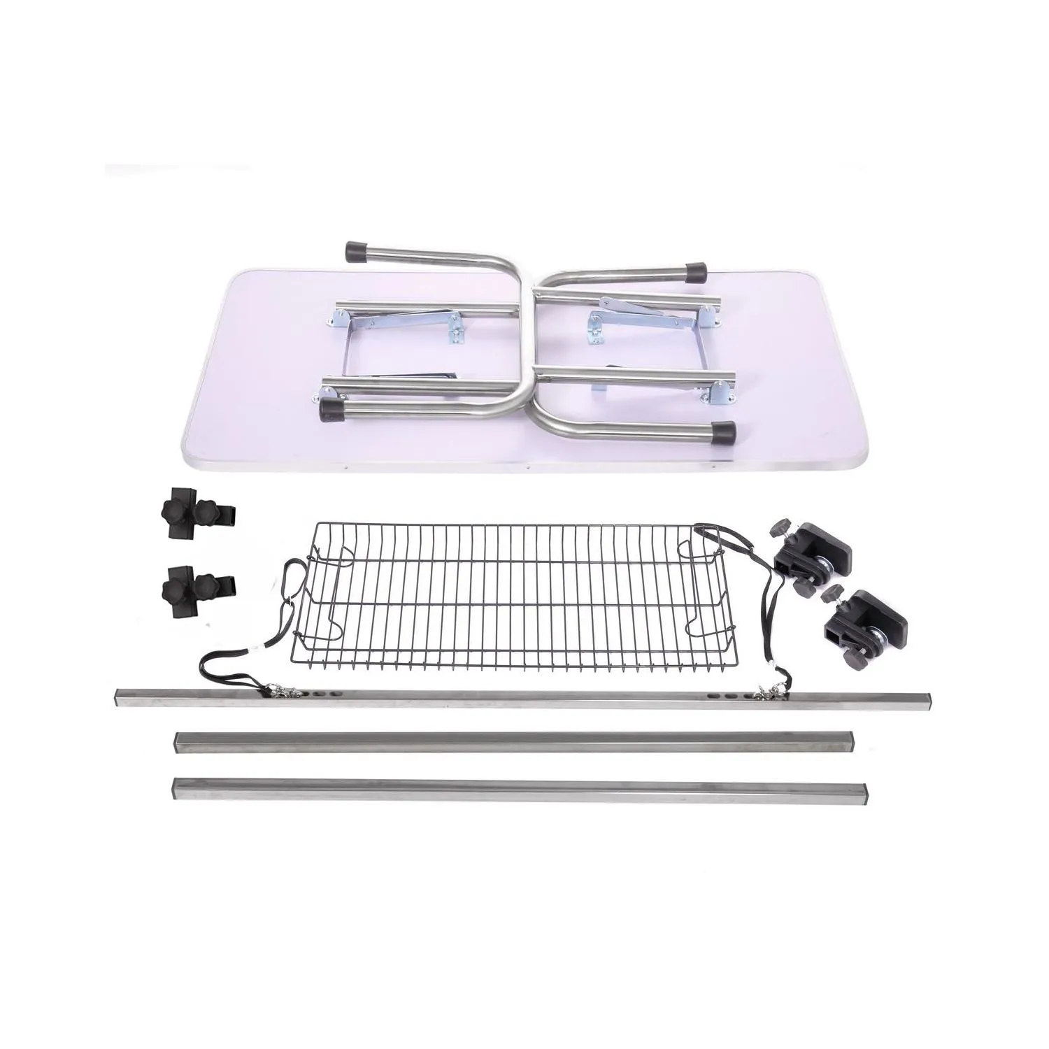 Mesa De Grooming Plegable Para Mascotas En Acero Inoxidable Resistente 9