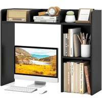 Estantería De Escritorio Con 5 Niveles Para Organización De Oficina Color Negro