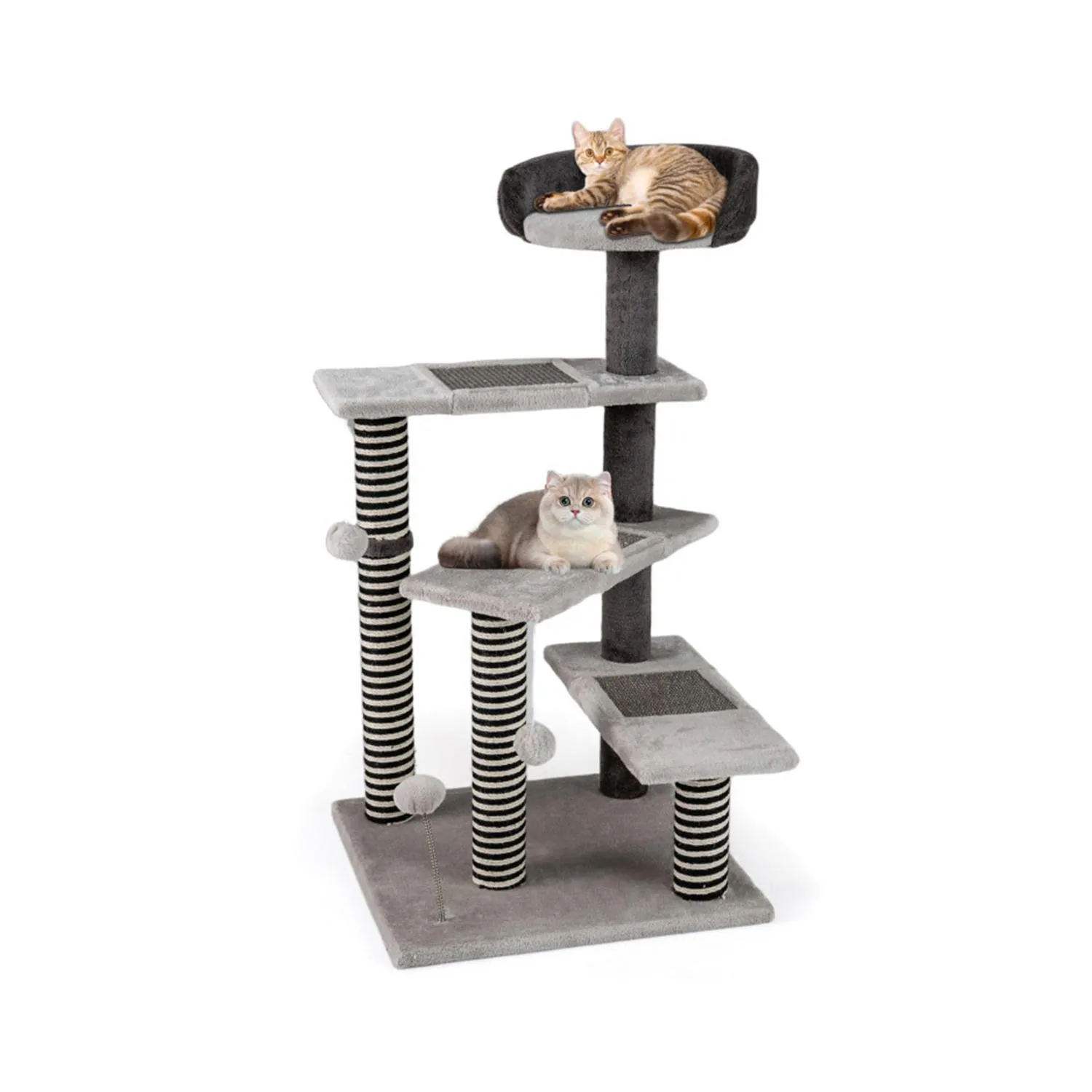 Escaleras para Gatos 37 con Rascadores y Juguetes de 3 Niveles 5