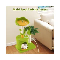 Gimnasio para Gatos con Diseño de Palmera y Estación de Autocuidado