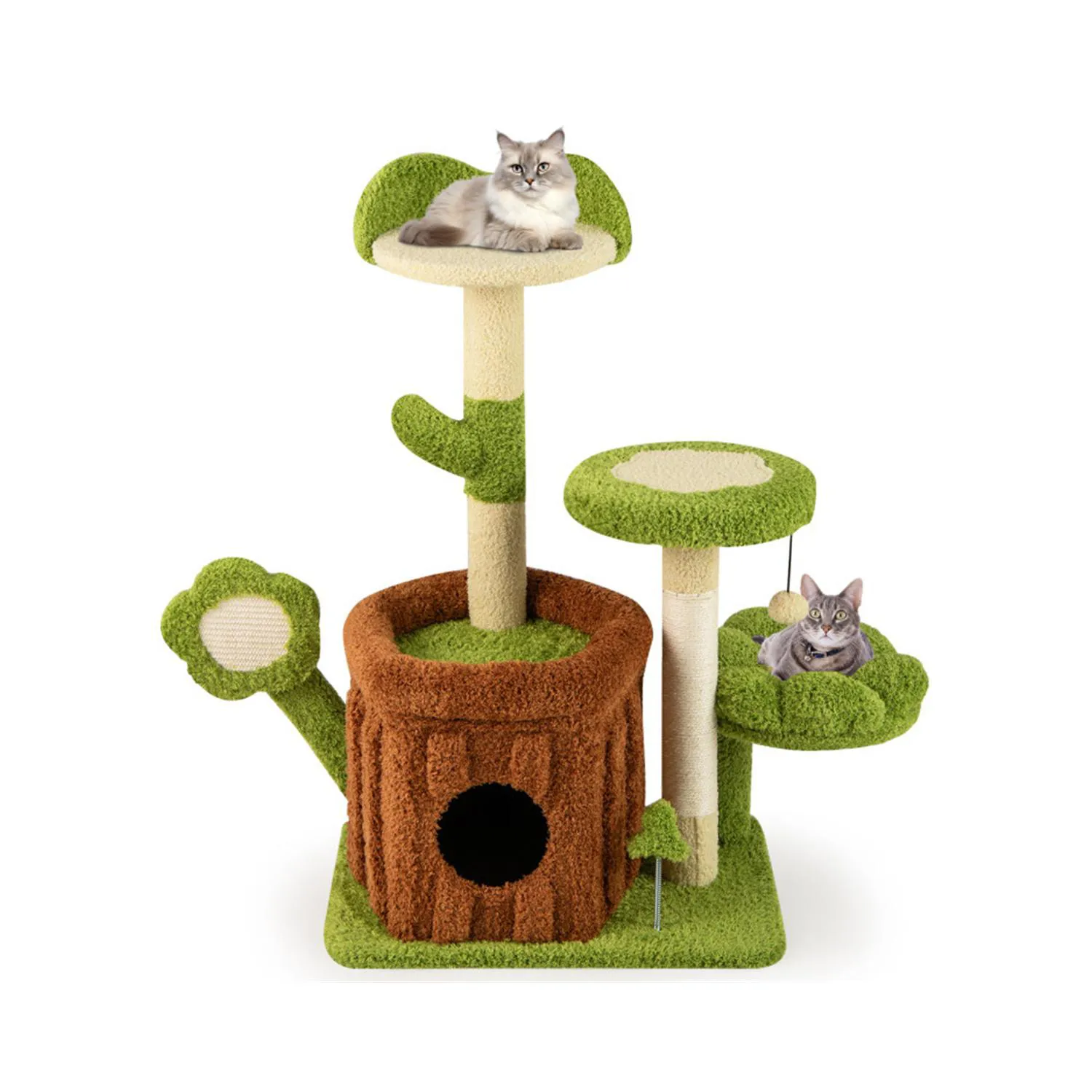 Gimnasio Temático para Gatos con Zona de Descanso y Juegos Interactivos