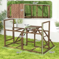 Set De Juego De Madera De Pollo Actividad Marca XYZ Carpa Color Natural 50x50x50 cm