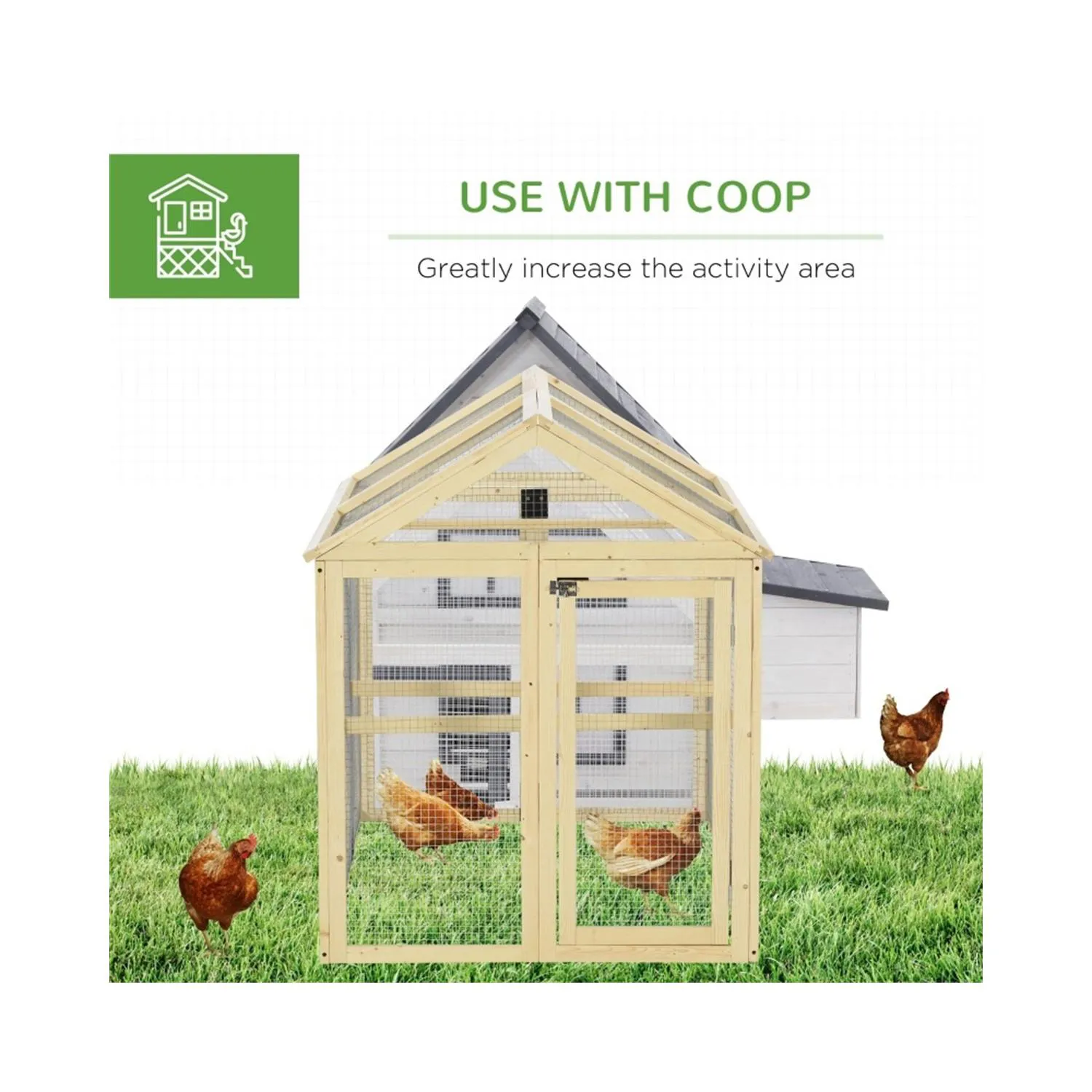 Gallina de Madera Coop Duradera Color Natural Modelo 2023 6