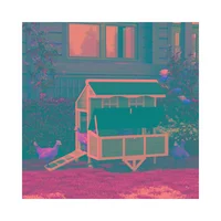Gallina Casa Coopmax - Alojamiento Resistente para Aves en Color Verde