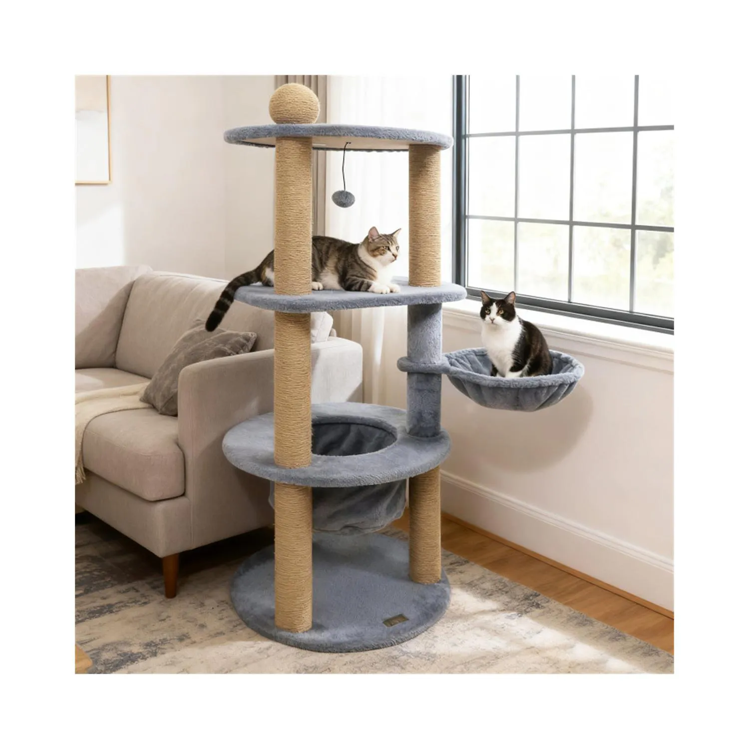 Gimnasio para Gatos Multinivel con Plataformas de Descanso y Gimnasioes