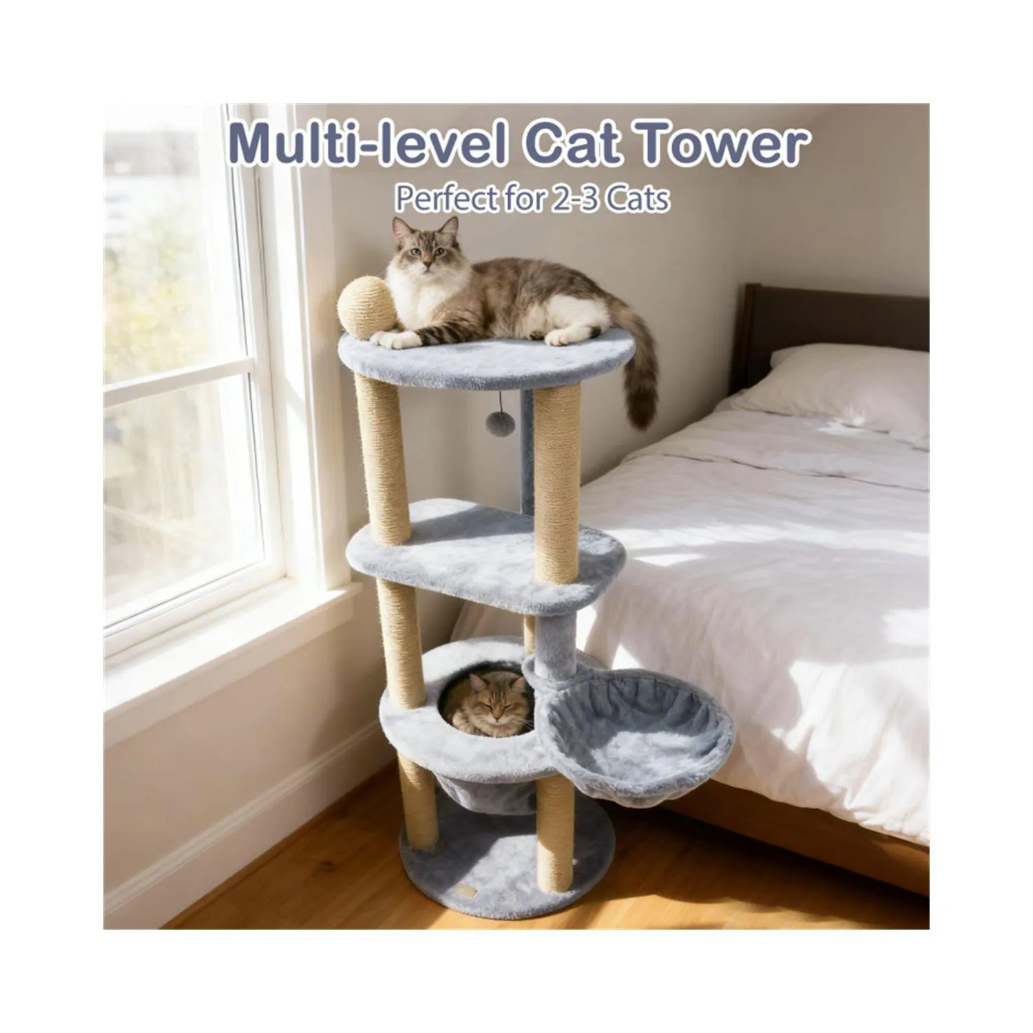 Gimnasio para Gatos Multinivel con Plataformas de Descanso y Gimnasioes 6