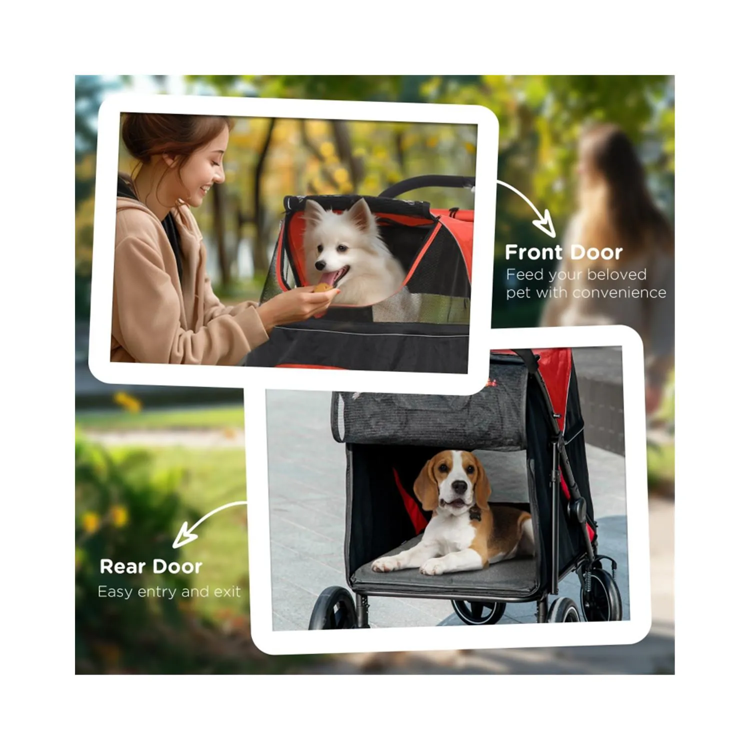 Carriola para Perros Jaula Pequeña Mascota Envío Amazon Modelo X 6