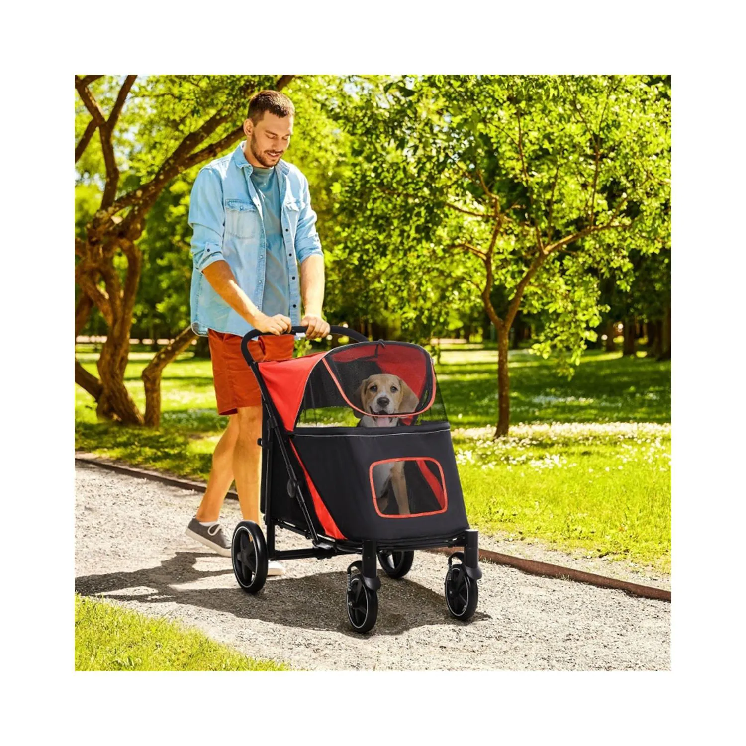 Carriola para Perros Jaula Pequeña Mascota Envío Amazon Modelo X 7