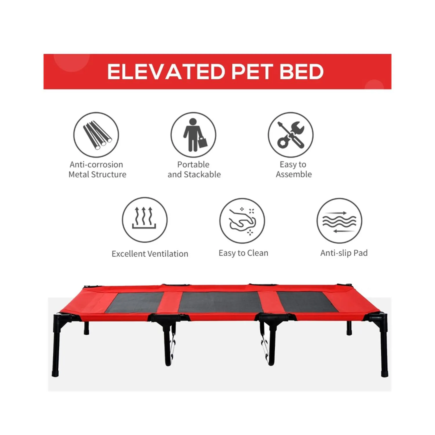 Cama Para Mascotas CozyPet Antideslizante Modelo CP202 Color Gris Medidas 70x50 cm 5