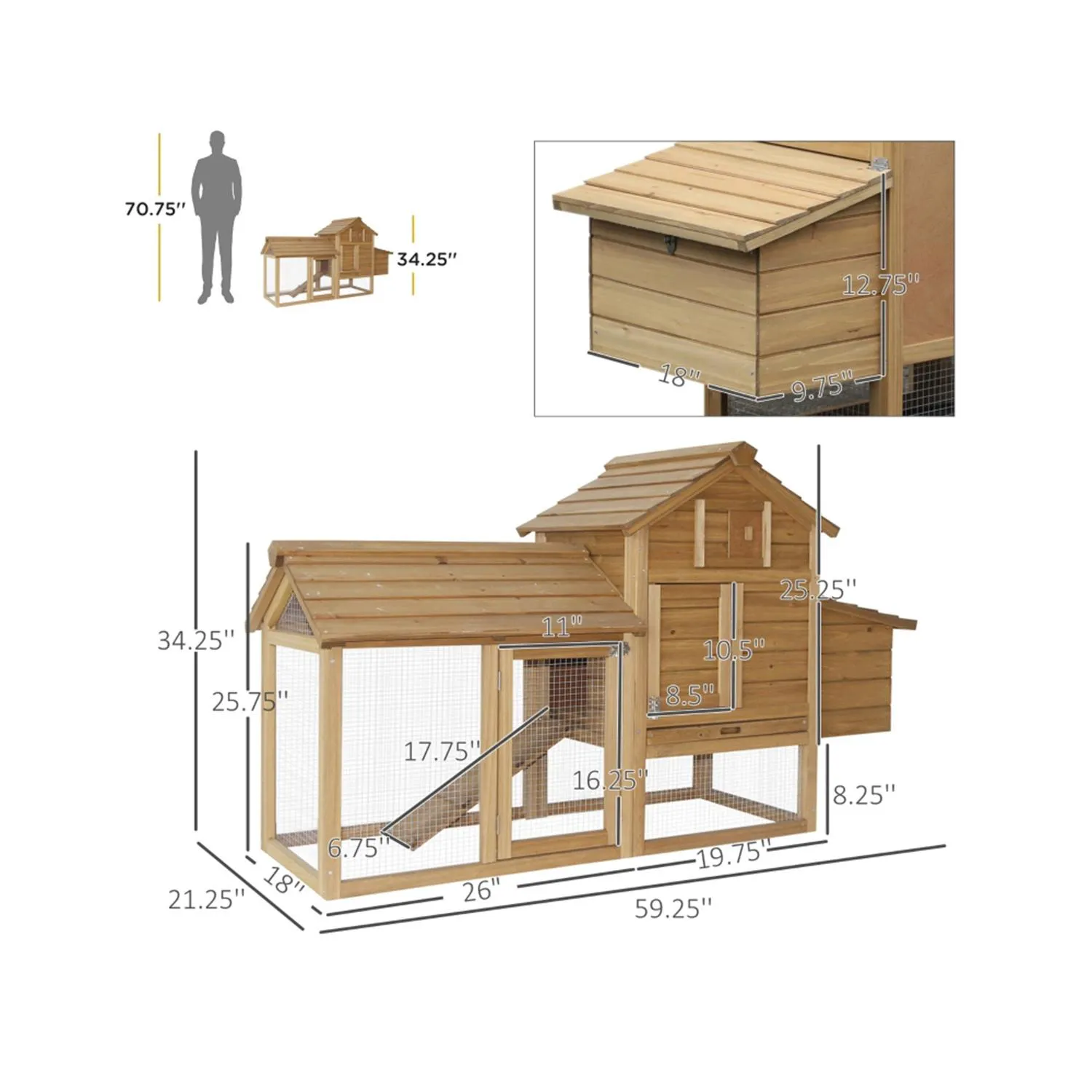 Gallinero de Madera Envío Amazon Carpa Resistente y Compacta para Aves 4
