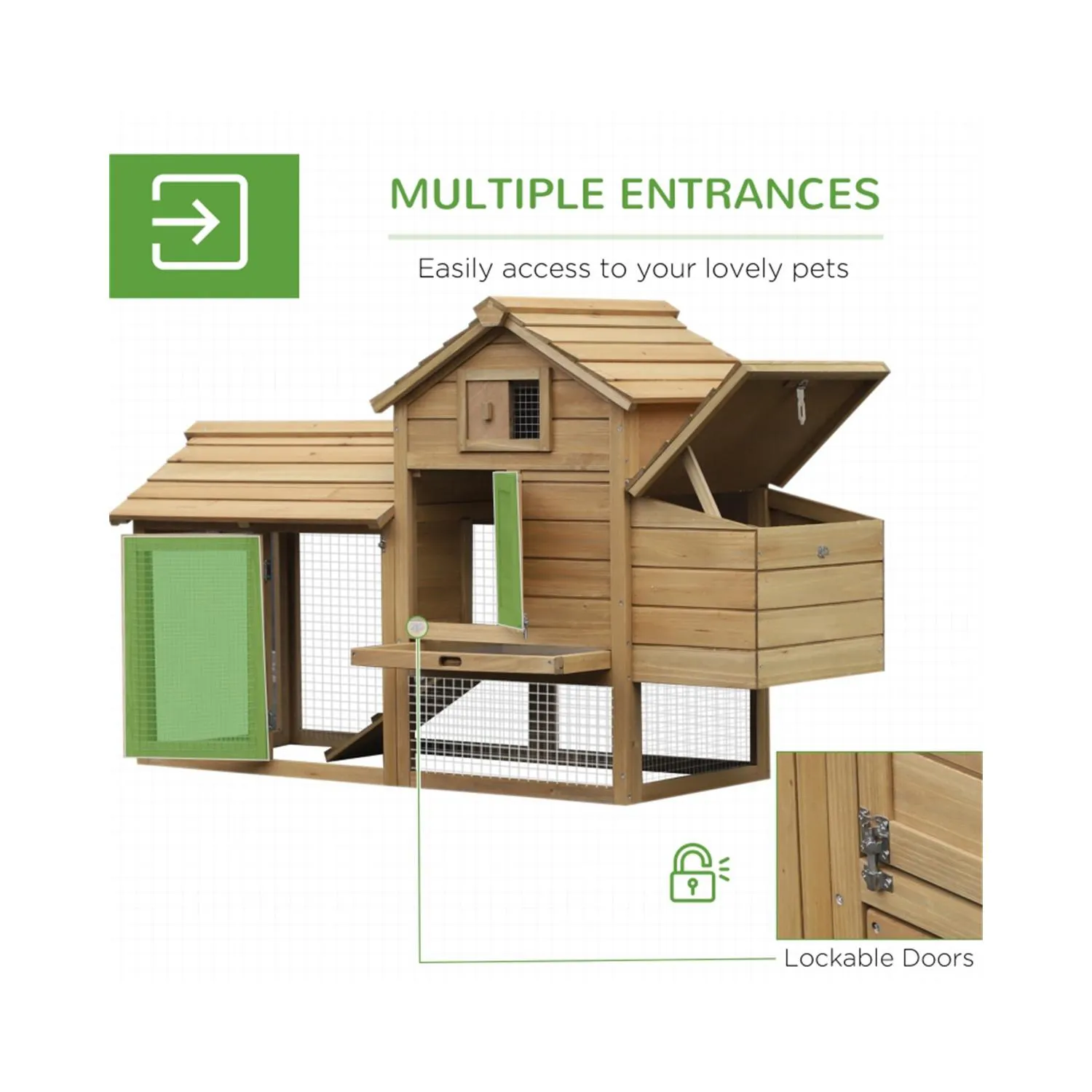 Gallinero de Madera Envío Amazon Carpa Resistente y Compacta para Aves 6