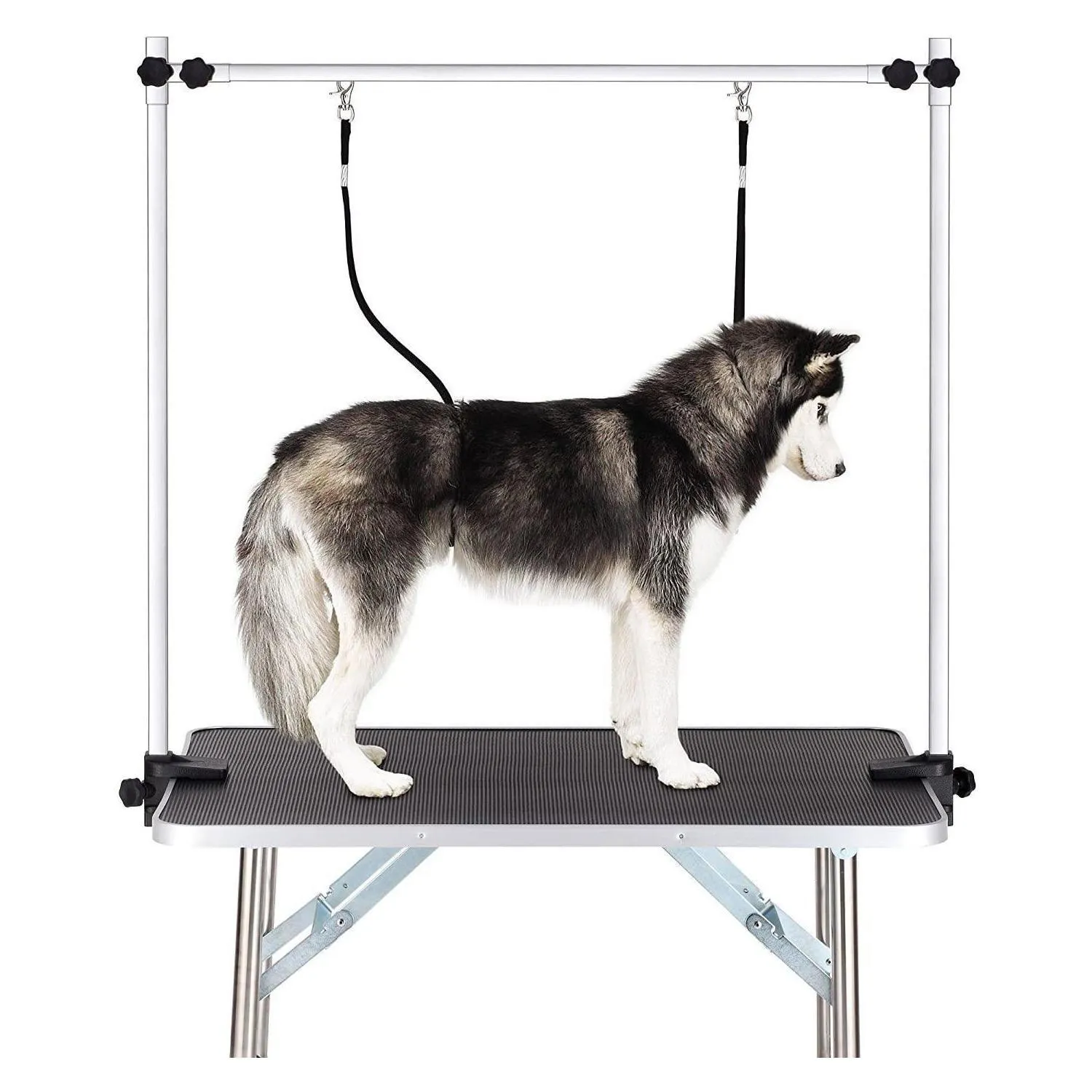 Mesa de Peluquería Canina Profesional Grande Ajustable Portátil con Brazo y Bandeja 3