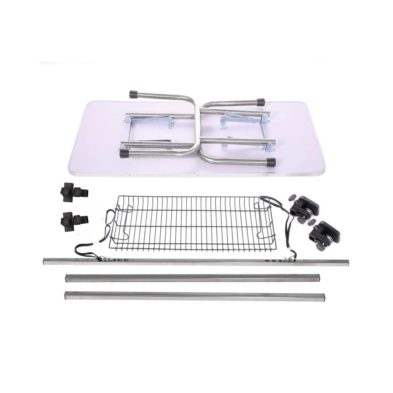 Mesa de Peluquería Canina Profesional Grande Ajustable Portátil con Brazo y Bandeja 6
