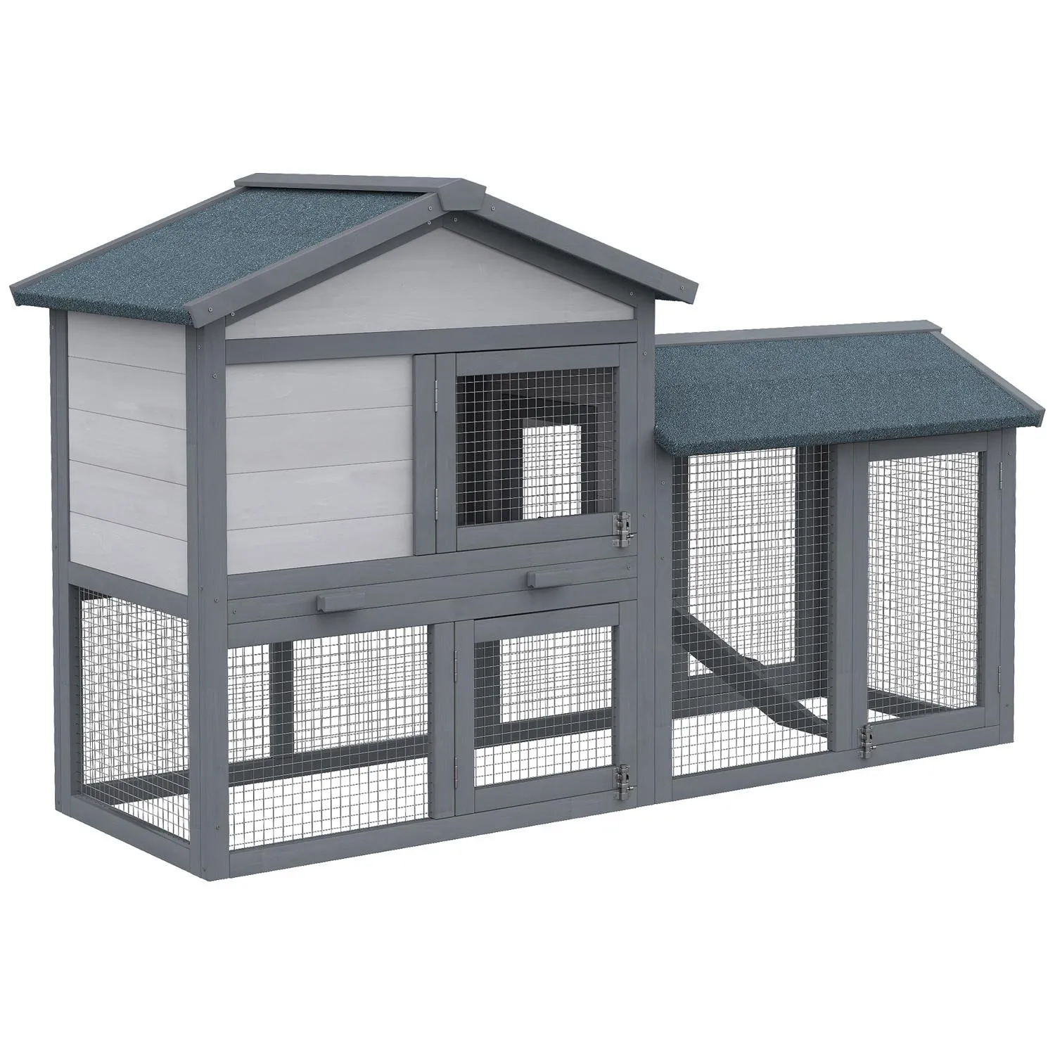 Jaula de Conejo Exterior Casa para Conejos Modelo RC-123 en Color y Medidas Variadas