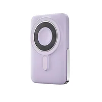 Power Bank Wiwu Wi-p018 Lila 10000mAh Magsafe Soporte Plegable