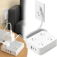 Multitoma Plano 7 En 1 Con 4 Tomas + Usb y Tipo C Diseño Compacto Slim