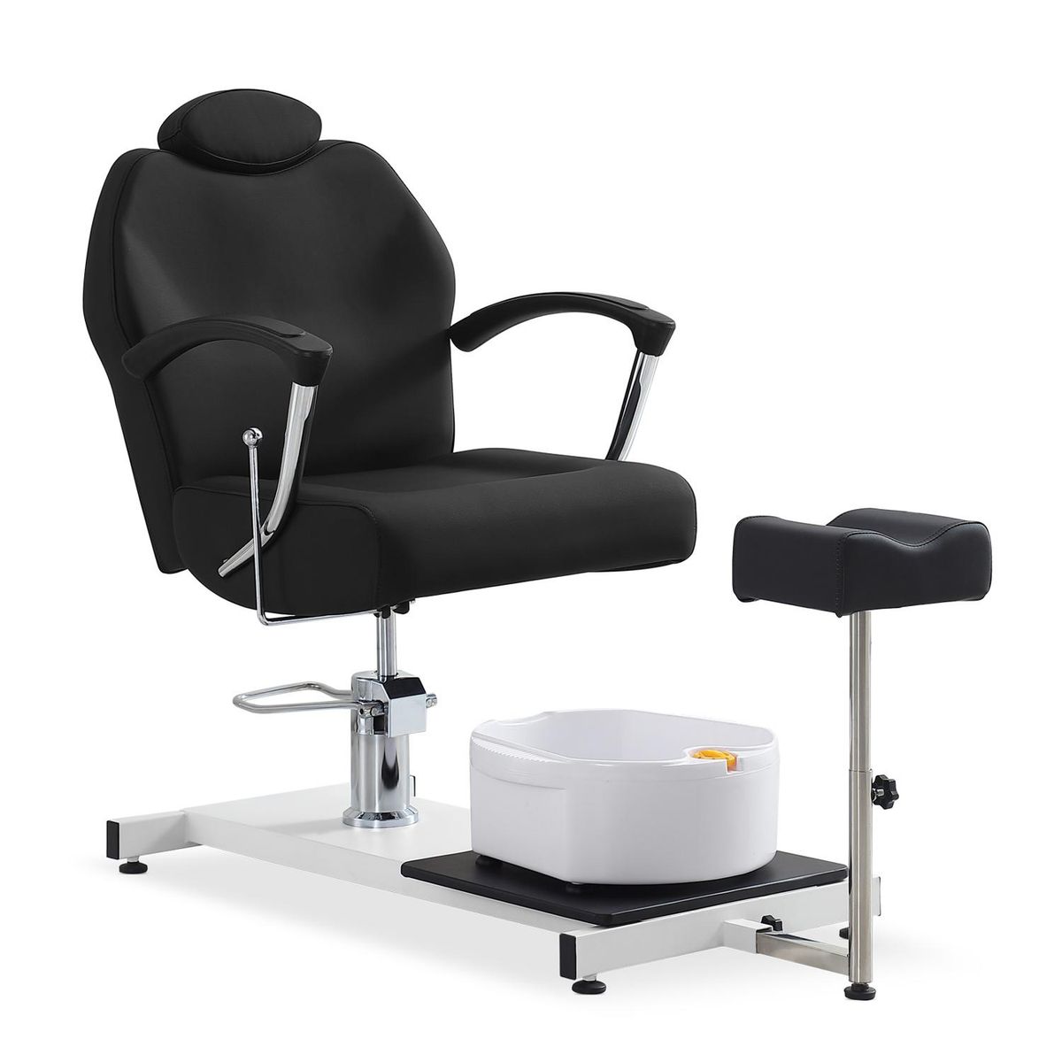 GENERICO - Silla de Pedicura Giratoria Reclinable con Lavabo y Ajuste Hidráulico