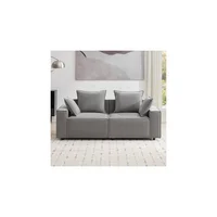 Sofá Makassar 85 con Brazos Cuadrados y Espuma Cloud, Comodidad y Estilo