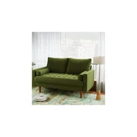 Sofá Loveseat Bellinger 58 con Asientos Tufted y Pies Metálicos