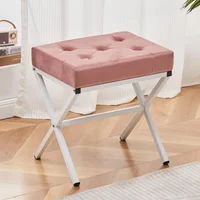 Butaco Multifuncional con Cojín Acolchado y Patas Metálicas en X