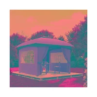 Toldo Armable Para Exteriores 3.35m x 3.35m Con Ventanas Color Beige