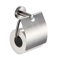 Porta Rollo para Baño Metálico Plateado Satinado