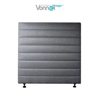 Espaldar Vonnel Frontera Queen 160x130 Cm Plata