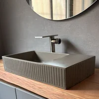 Lavamanos Delikat Concreto Especial Bieton - 55x33x12 cm - Gris Natural