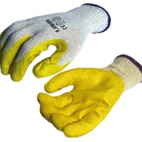 Guante En Hilaza Blanca Recubierto En Latex Amarillo. Pq 12