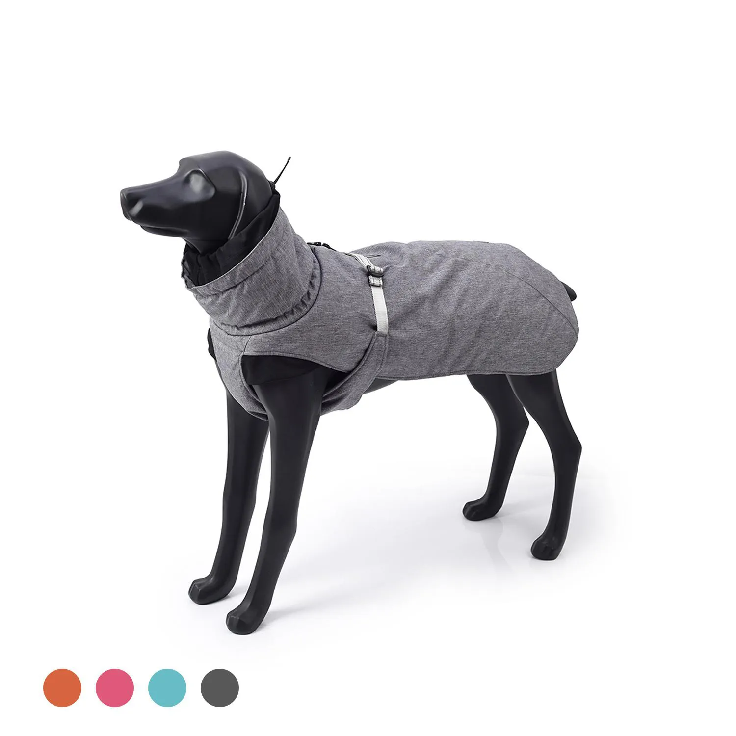 Chaqueta de Invierno Impermeable para Perros con Aislamiento Térmico Gris 4