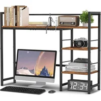 Estante De Escritorio Ajustable Para Monitor Con Amplio Espacio De Almacenamiento
